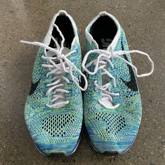 Nike Flyknit Racer Tranquil Blue Green (7.5W/6M) - Picture 2 of 3